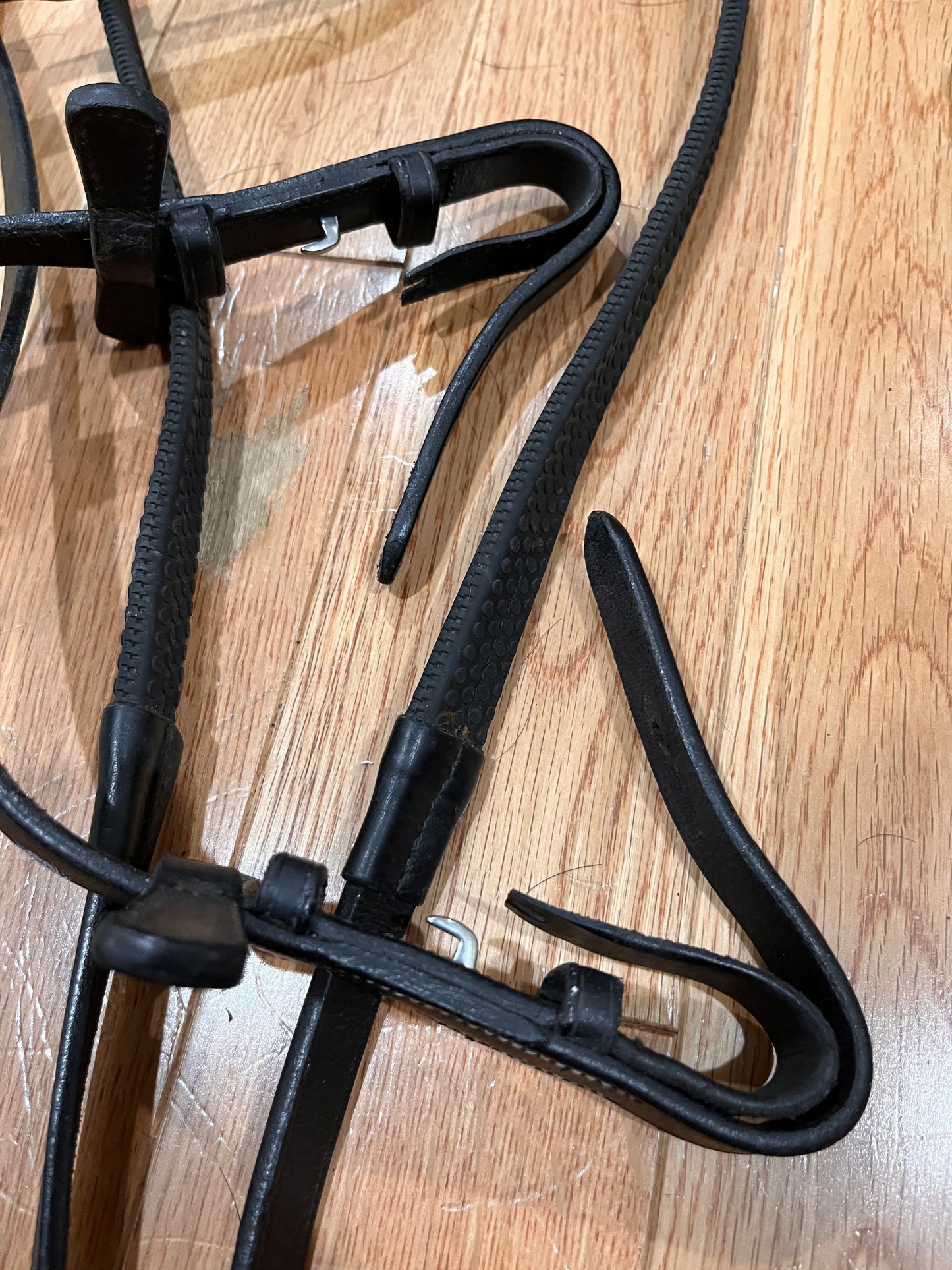 ExionPro Royal Fancy Stitched Figure 8 Bridle w Rubber Reins Black Size Horse