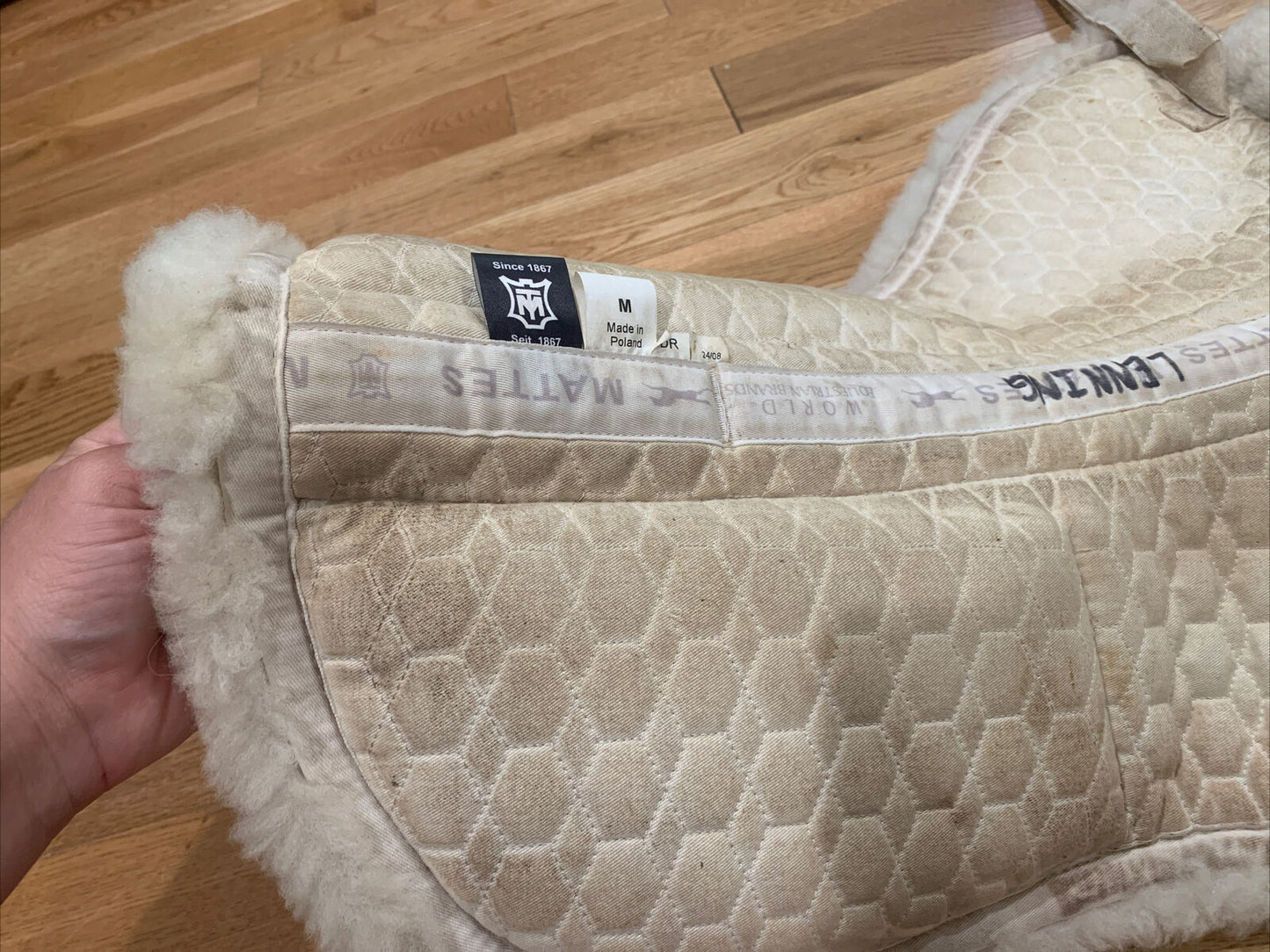 Mattes Platinum Sheepskin Correction Half Pad with Riser - Medium