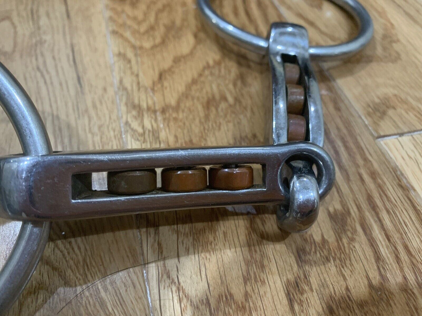 5.25 Inch Metalab Mac-Genis Loose Ring Snaffle With Copper Rollers Bit