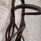 Hunter Jumper Raised Brown Snaffle Bridle Full