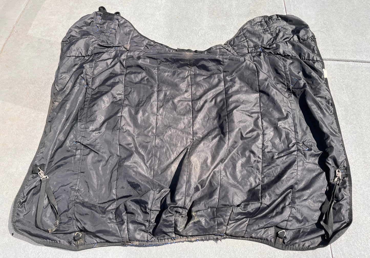 69 Inch Tough1 1200D Snuggit Turnout Blanket 300 gram Blue