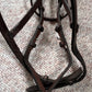 Hunter Jumper Raised Brown Snaffle Bridle Full