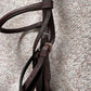 Hunter Jumper Raised Brown Snaffle Bridle Full