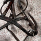 Hunter Jumper Raised Brown Snaffle Bridle Full