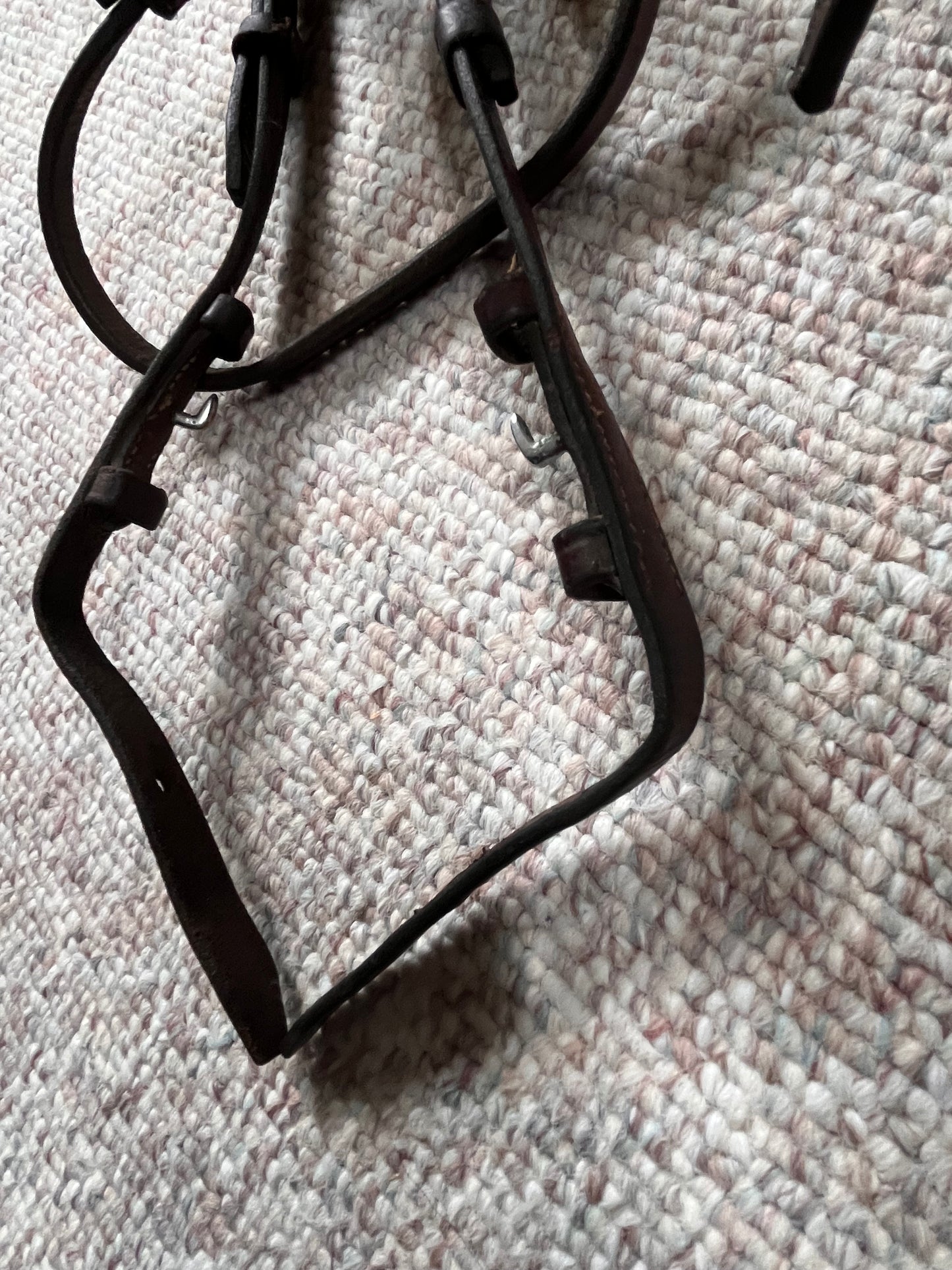 Hunter Jumper Raised Brown Snaffle Bridle Full