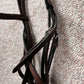 Hunter Jumper Raised Brown Snaffle Bridle Full