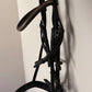 Cob Dressage Black Padded Noseband Brown NonFlash Bridle