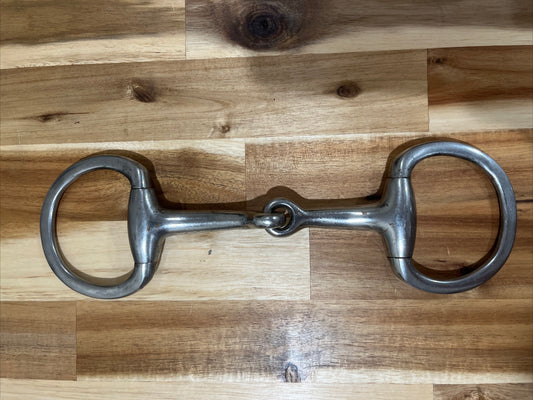 Metalab Jointed, Thick Brandon Eggbutt Snaffle Bit 4 3/4 Inch