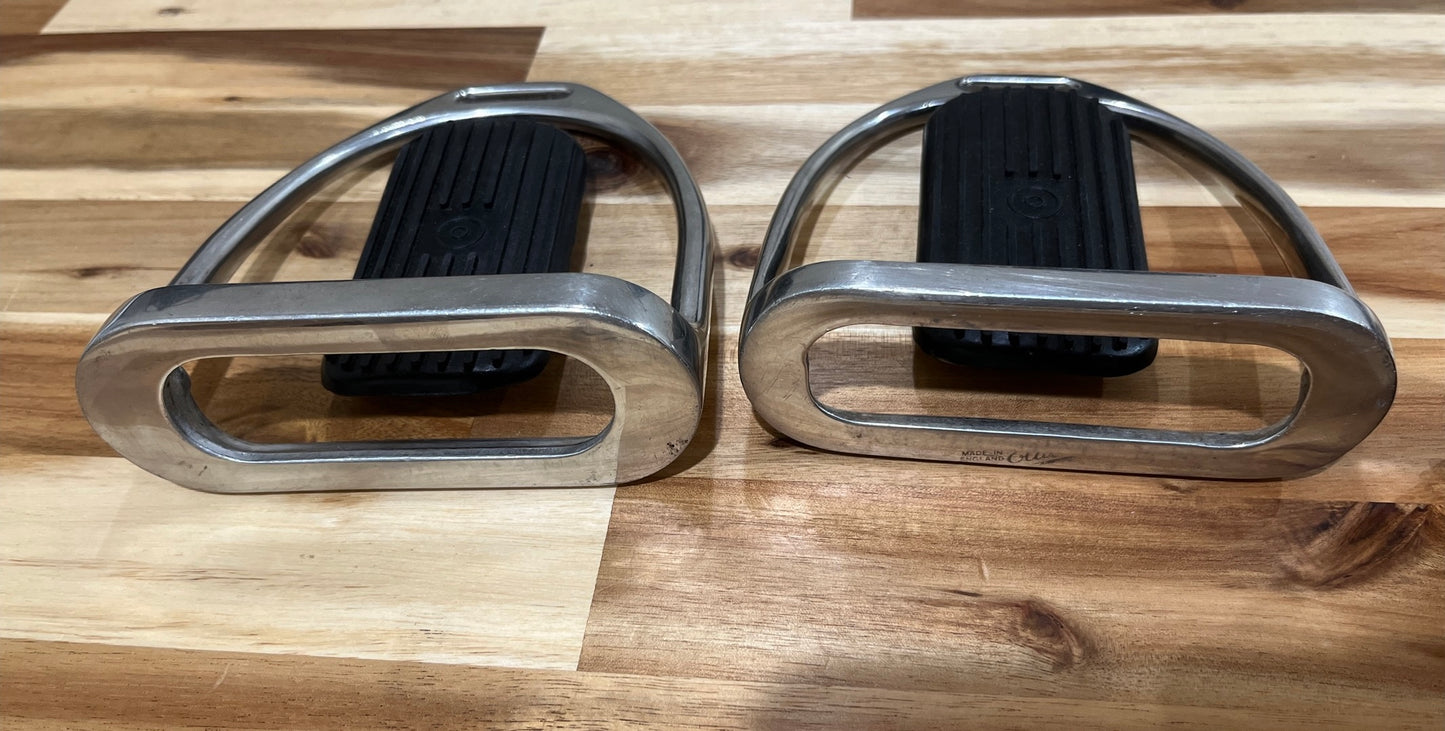 English Stirrup Irons and Pads 4.25" And 4.5”