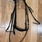 Paris Tack Black Brown Combo Double Bridle Horse Size