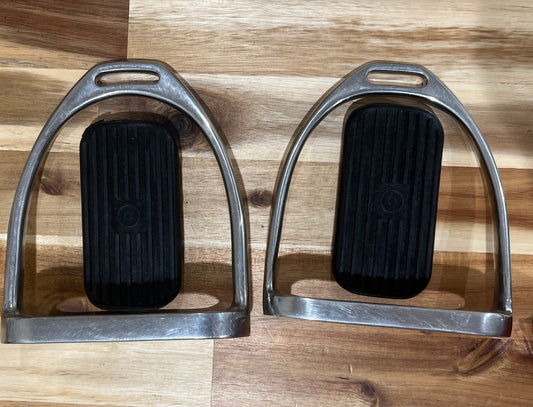 English Stirrup Irons and Pads 4.25" And 4.5”