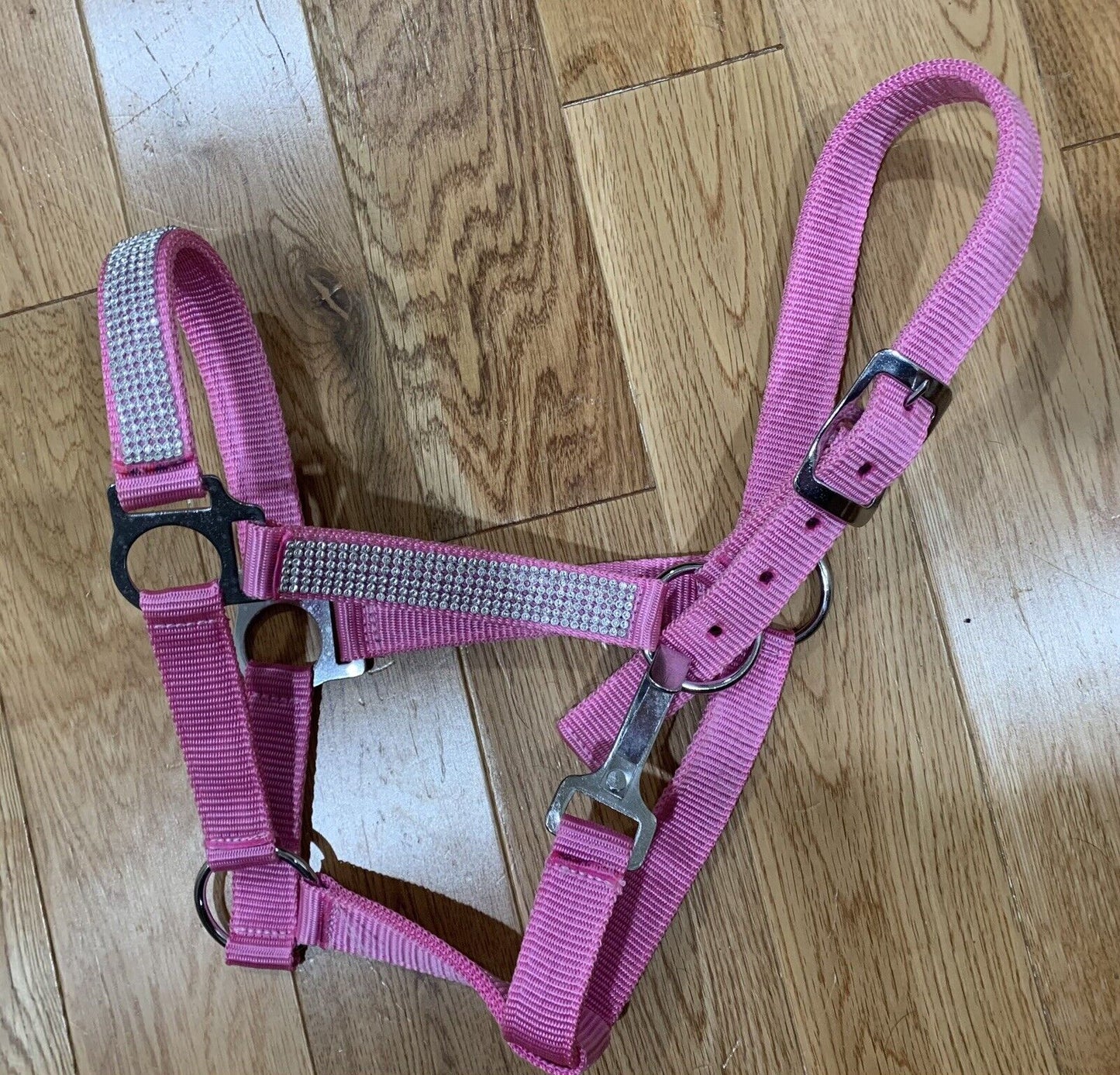 Pink Crystal Cob Nylon Show Halter