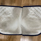 Seams Right Quilted Dressage Saddle Pad White/Blue Trim Full