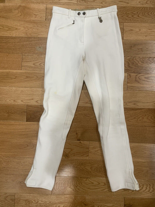 Equi Comfort Full Seat Riding Breeches Size 28 L White