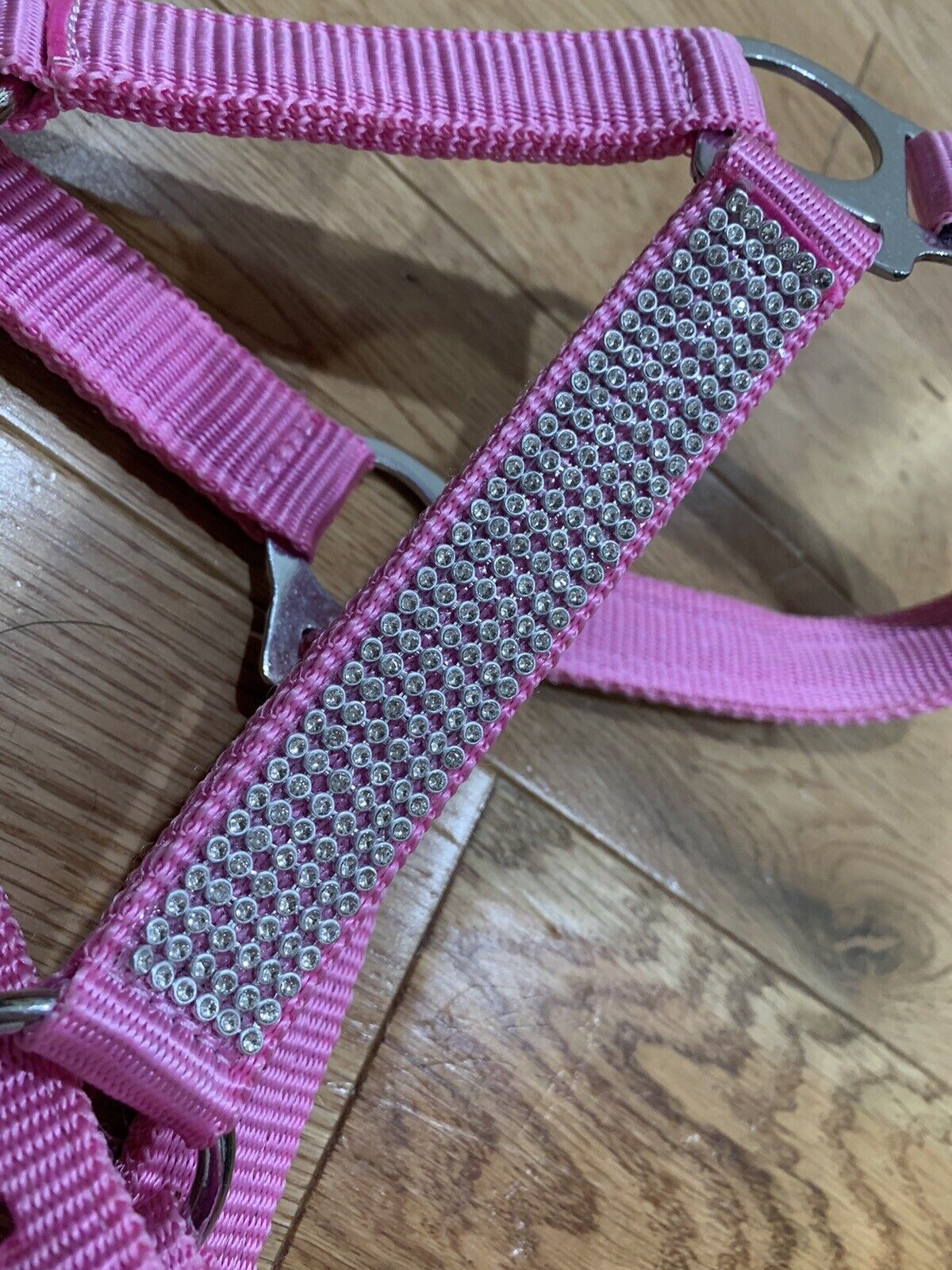 Pink Crystal Cob Nylon Show Halter