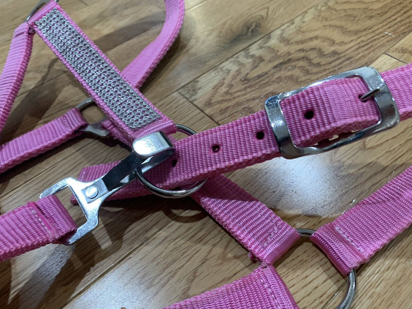 Pink Crystal Cob Nylon Show Halter