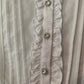 EU 42 US 8/10 Medium Goode Rider White Ruffle Women’s Show Shirt